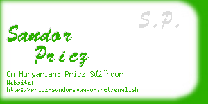 sandor pricz business card